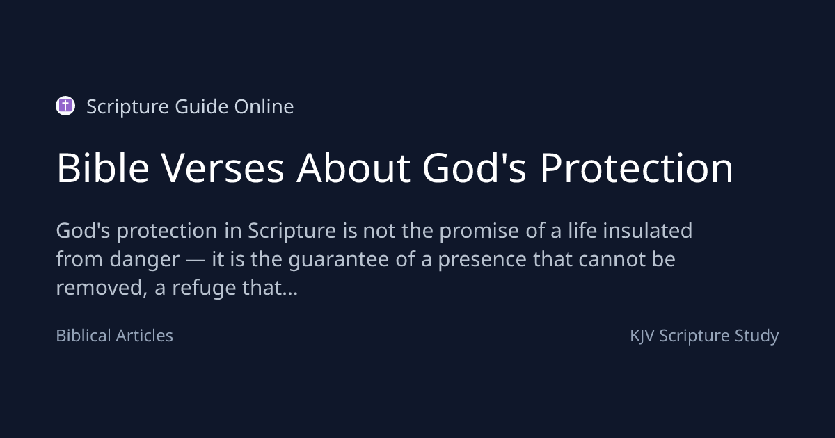 Bible Verses About God's Protection | Scripture Guide Online